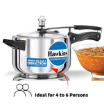 Hawkins Stainless Steel 4 Liter Induction Pressure Cooker Durable & Compact