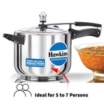 Hawkins Stainless Steel 5 Liter Induction Pressure Cooker